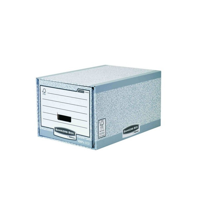 ▷ CAJON ARHIVADOR eco CARTON GRIS/BLANCO BANKERS BOX | Taine - Imagen 1