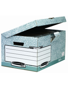 ▷ CONTENEDOR FELLOWES eco ARCHIVOS MAXI CON TAPA FIJA 378X287X545MM GRIS | Taine - Imagen 1