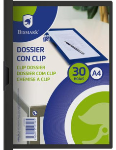 ▷ DOSSIER POESSA NEGRO C/CLIP PP A4 310X225 | Taine - Imagen 1