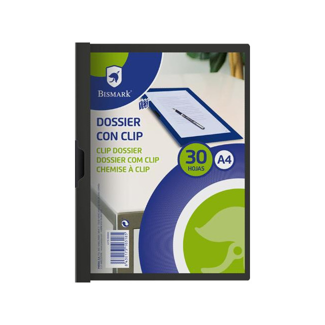 ▷ DOSSIER POESSA NEGRO C/CLIP PP A4 310X225 | Taine - Imagen 1