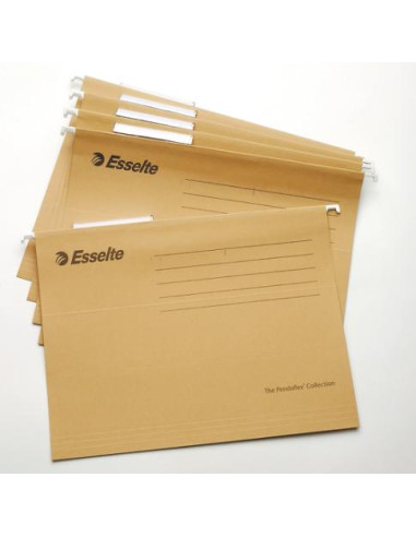 ▷ CARPETAS ESSELTE COLGANTE FOLIO KRAFT 230GR VISOR SUPERIOR RIGIDO | Taine - Imagen 1