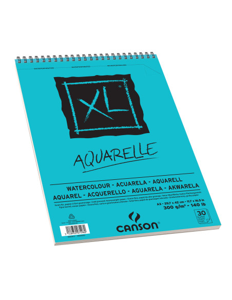 ▷ BLOC CANSON DIBUJO ACUARELA ESPIRAL A3 30H MICR XL | Taine - Imagen 1