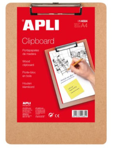 ▷ CLIPBOARD APLI SOPORTE MADERA A4 APLI 230X320MM | Taine - Imagen 1