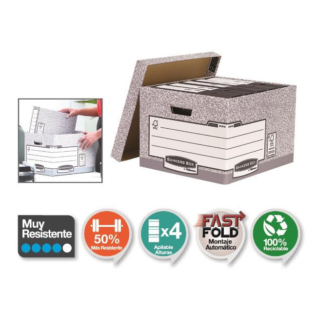 ▷ CONTENEDOR ARCHIVOS eco CON TAPA 333X285X390MM BANKERS BOX FELLOWES | Taine - Imagen 1