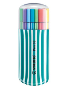 ▷ ROTULADORES STABILO 20 UDS PEN 68 ZEBRUI TURQUESA | Taine - Imagen 1