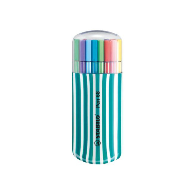 ▷ ROTULADORES STABILO 20 UDS PEN 68 ZEBRUI TURQUESA | Taine - Imagen 1