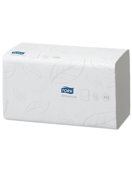 ▷ TOALLA TORK SECAMANOS PLEGADA EN V CELULOSA 23x24,8 cm. 2 CAPAS PAQUETE de 250 | Taine - Imagen 1