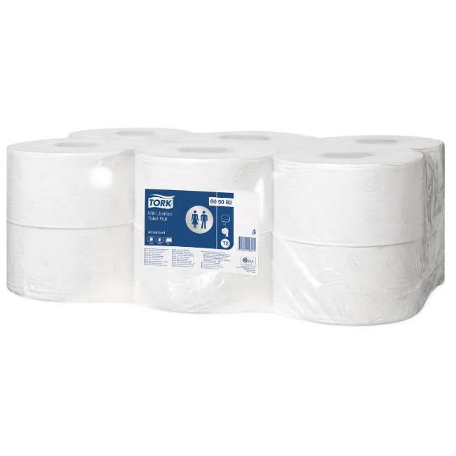 ▷ PAPEL TORK HIGIENICO JUMBO 2 CAPAS 160 MT 12 ROLLOS PARA DISPENSADOR T2 | Taine - Imagen 1