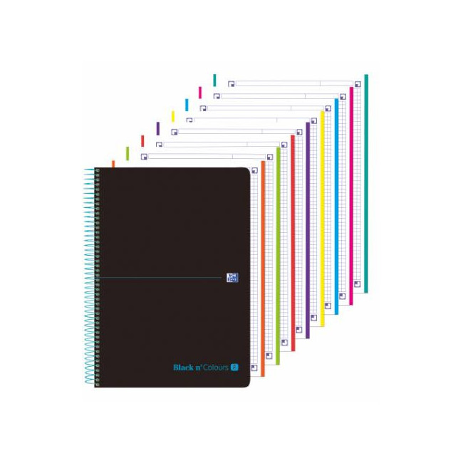 ▷ CUADERNO OXFORD MICROPERADO 160HJ 5X5MM 8 BANDAS COLOR | Taine - Imagen 1