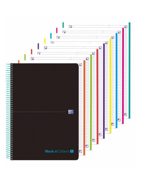 ▷ CUADERNO OXFORD MICROPERADO 160HJ 5X5MM 8 BANDAS COLOR | Taine - Imagen 1