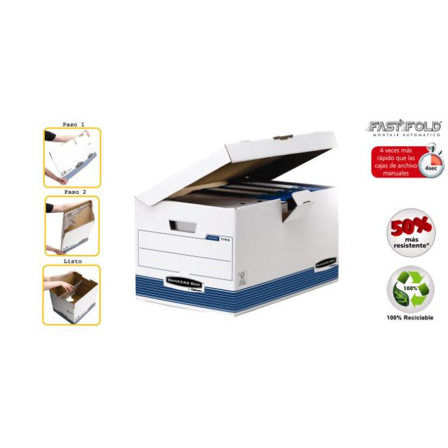 ▷ CONTENEDOR ARCHIVO FELLOWES eco TAPA FIJA AUTOMÁTICO | Taine - Imagen 1