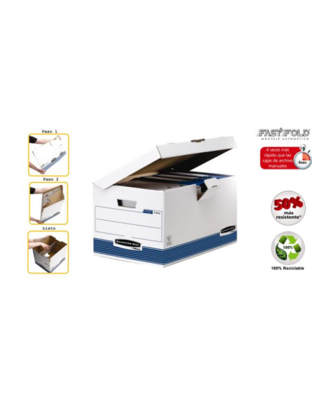 ▷ CONTENEDOR ARCHIVO FELLOWES eco TAPA FIJA AUTOMÁTICO | Taine - Imagen 1