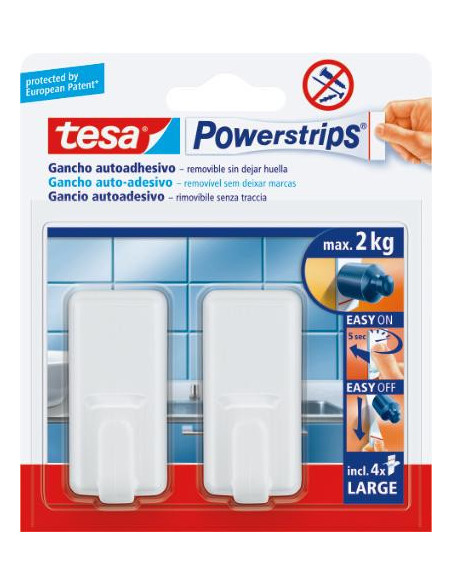 ▷ PERCHAS TESA ADHESIVAS POWERSTRIPS | Taine - Imagen 1