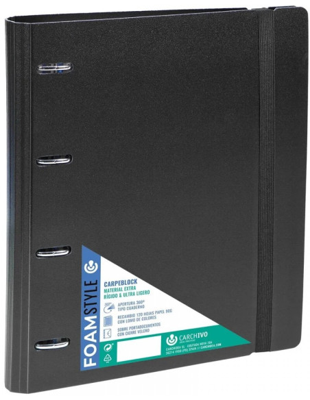 ▷ CARPEBLOCK CARCHIVO NEGRA PP FOAM STLYE 4/35 100H 4SEP SOBRE | Taine - Imagen 1