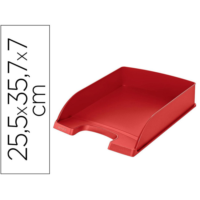 ▷ BANDEJA LEITZ RECYCLE A4 APILABLE ROJA | Taine - Imagen 1