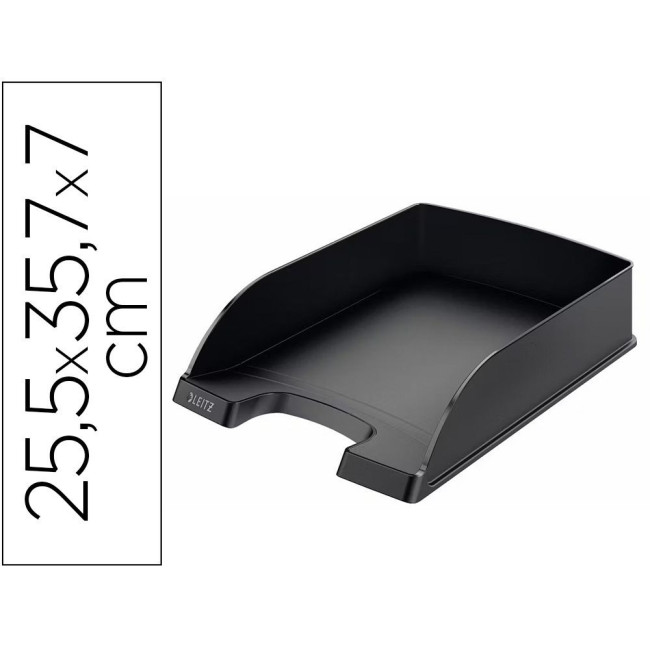 ▷ BANDEJA LEITZ RECYCLE A4 APILABLE NEGRA | Taine - Imagen 1