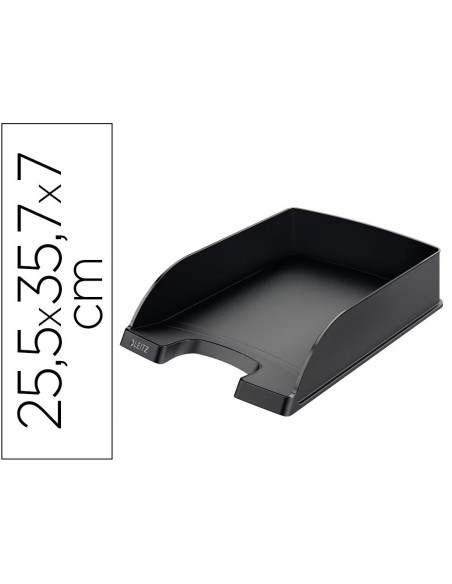 ▷ BANDEJA LEITZ RECYCLE A4 APILABLE NEGRA | Taine - Imagen 1