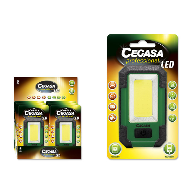 ▷ LINTERNA CEGASA RECARGABLE 10W 500LUM + POWER BANK POESSA | Taine - Imagen 1