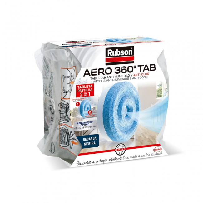 ▷ DESHUMIDIFICADOR HENKEL RUBSON ACERO 306º NEUTRO 450 G | Taine - Imagen 1