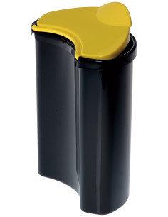 ▷ SELECTOR DE RESIDUOS SOSTENIBLE 4 LITROS BASE NEGRA TAPA AMARILLA | Taine - Imagen 1