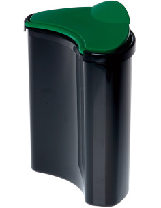 ▷ SELECTOR DE RESIDUOS SOSTENIBLE 4 LITROS BASE NEGRA TAPA VERDE | Taine - Imagen 1