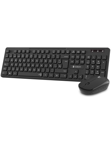 ▷ TECLADO+RATON SUBBLIM BUSINESS SLIM SILENCIOSO INALÁMBRICO NEGRO | Taine - Imagen 1