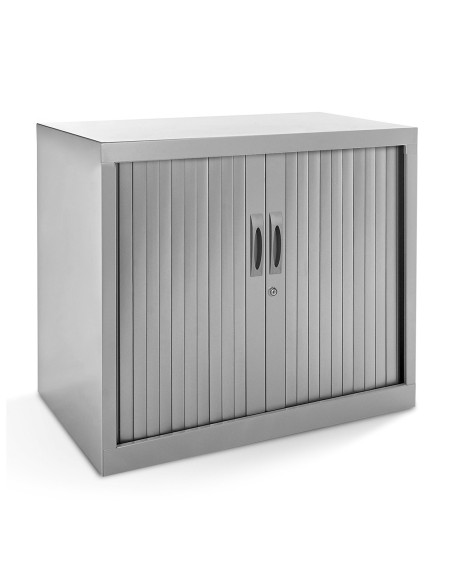 ▷ ARMARIO ROCADA METÁLICO PERSIANA 70 x 80 x 45 cm RAL 9006 INCLUYE 1 BALDA | Taine - Imagen 1
