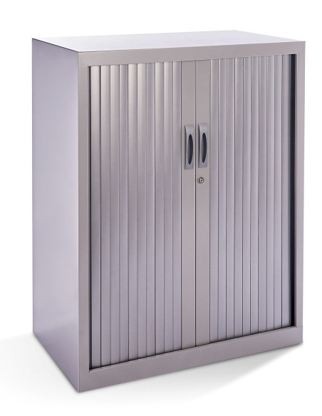 ▷ ARMARIO ROCADA METÁLICO PERSIANA 105 x 80 x 45cm RAL 9006 INCLUYE 2 BALDAS | Taine - Imagen 1