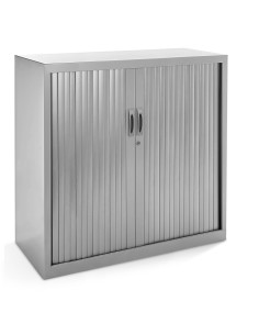 ▷ ARMARIO ROCADA METÁLICO PERSIANA 105 x 102 x 45 cm RAL 9006 INCLUYE 2 BALDAS | Taine - Imagen 1