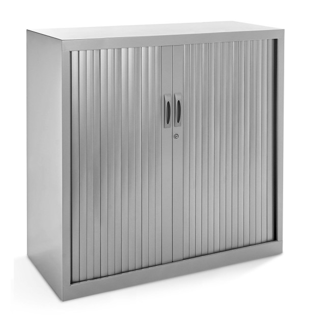 ▷ ARMARIO ROCADA METÁLICO PERSIANA 105 x 102 x 45 cm RAL 9006 INCLUYE 2 BALDAS | Taine - Imagen 1