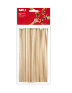 ▷ PALOS PINCHO APLI 50U MADERA NATURAL | Taine - Imagen 1