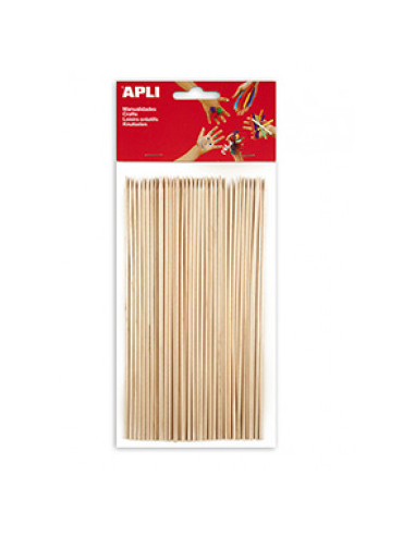 ▷ PALOS PINCHO APLI 50U MADERA NATURAL | Taine - Imagen 1