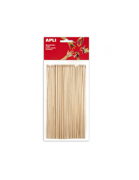 ▷ PALOS PINCHO APLI 50U MADERA NATURAL | Taine - Imagen 1