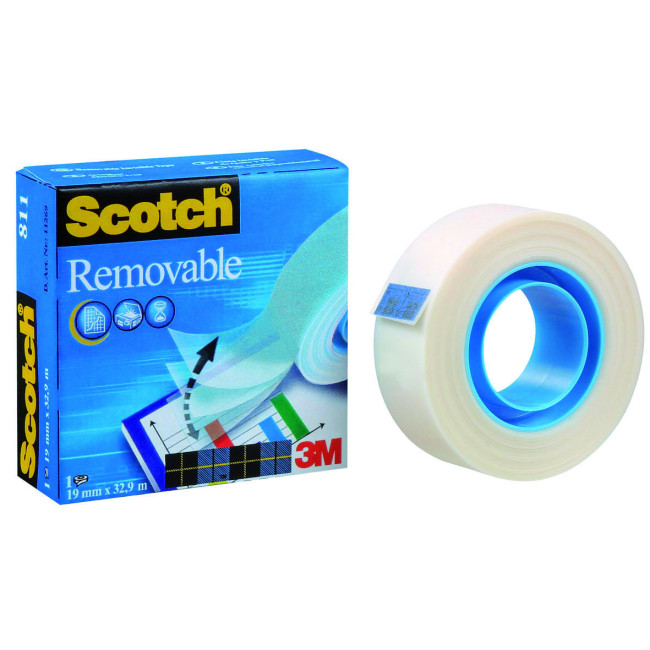 ▷ CINTA ADHESIVA INVISIBLE REPOSICIONABLE 33Mx19MM 811 SCOTCH® (7000029163) | Taine - Imagen 1