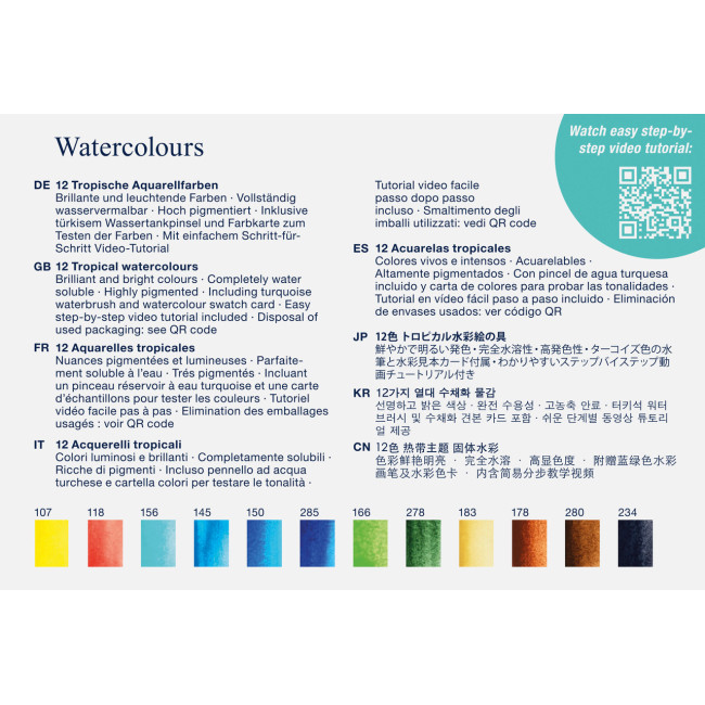 ▷ ESTUCHE FABER CASTELL 12 ACUARELAS + PINCEL | Taine - Imagen 2
