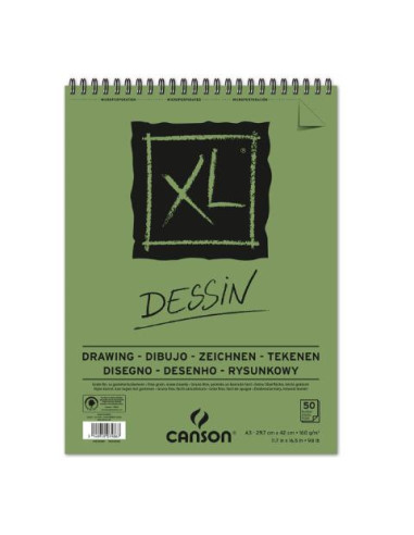 ▷ BLOC DIBUJO CANSON XL A3 30H 160G ESPIRAL MICR DRAWING | Taine - Imagen 1