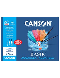 ▷ LAMINAS CANSON BASIK DIBUJO MINIPAK ACUARELA A4+ 370G 6HJ | Taine - Imagen 1