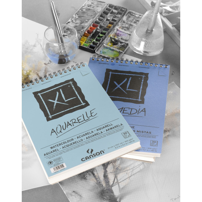▷ BLOC DIBUJO CANSON XL A5 20H 300G ESPIRAL MICR AQUARELLE FINO | Taine - Imagen 1