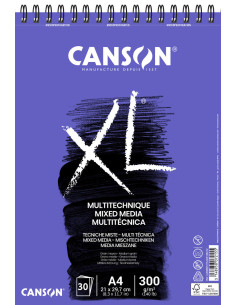 ▷ BLOC DIBUJO CANSON XL A4 30H 300G TEXTURED ESPIRAL MICR | Taine - Imagen 1