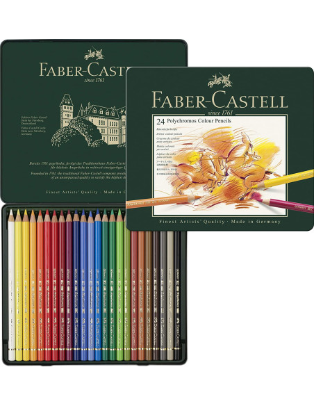 ▷ LAPICES FABER CASTELL 24 UDS POLYCROMOS SURTIDOS | Taine - Imagen 1