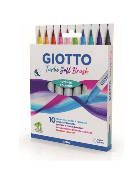 ▷ ROTULADORES TURBO 10 UDS SOFT PINCEL LETTERING | Taine - Imagen 1