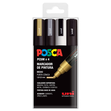 ▷ SET ROTULADORES POSCA 4 UDS PC5M GSWB SET | Taine - Imagen 1