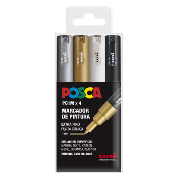 ▷ SET ROTULADORES POSCA 4 UDS PC1M/4C GSWB | Taine - Imagen 1