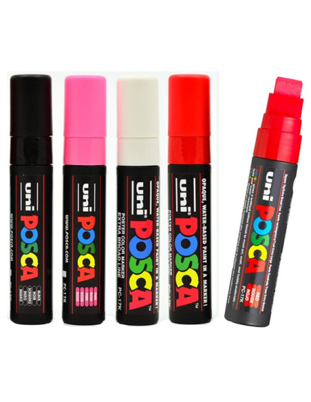▷ SET ROTULADOR POSCA SURTIDO BLANCO Y NEGRO PC17K/2C A | Taine - Imagen 1