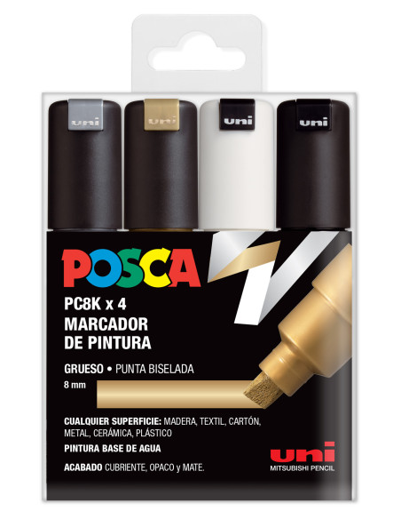 ▷ SET ROTULADORES POSCA 4 UDS PC8K/4C GSWB | Taine - Imagen 1