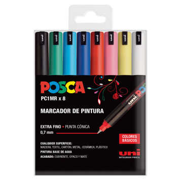 ▷ SET ROTULADORES POSCA 8 UDS PC1MR /8C SET BASIC | Taine - Imagen 1