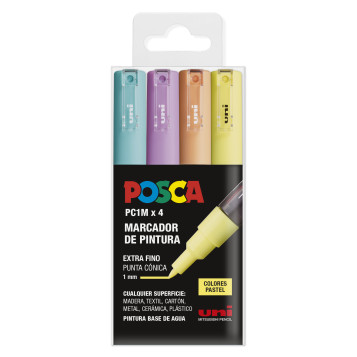▷ SET ROTULADORES POSCA 4 UDS PC1M PASTEL | Taine - Imagen 1