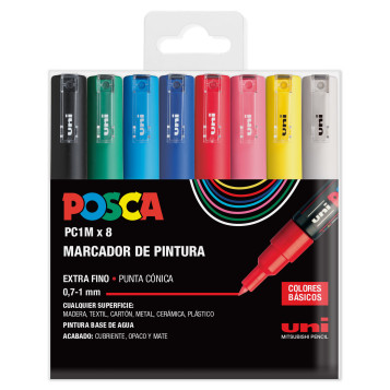 ▷ SET ROTULADORES POSCA 8 UDS PC1M/8C BASIC | Taine - Imagen 1