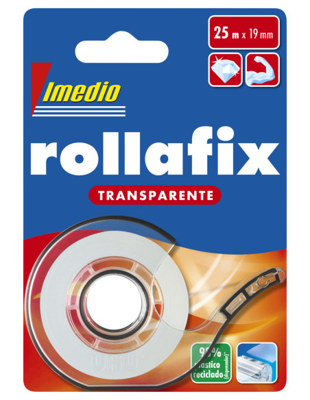 ▷ CINTA ADHESIVA IMEDIO ROLLAFIX 25MX19MM TRANSPARENTE | Taine - Imagen 1