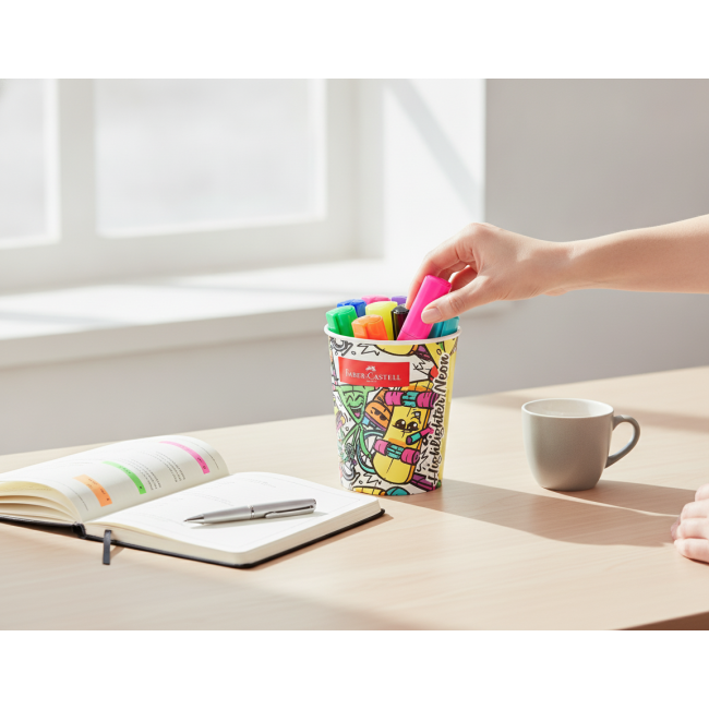 ▷ ROTULADOR FABER CASTELL TEXTLINER FLUOR 46 TARRINA HELADO 10 UND | Taine - Imagen 3